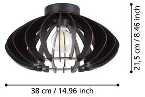 Eglo 900999 - Плафон COSSANO 1xE27/40W/230V Ø 38 см черен