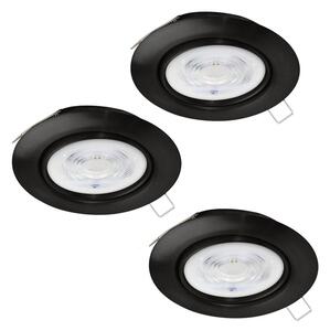 Eglo 901755 - К-кт 3x LED Лампа за окачен таван FAVAZZINA 1xGU10/4W/230V черен