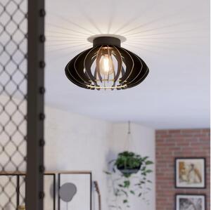 Eglo 900999 - Плафон COSSANO 1xE27/40W/230V Ø 38 см черен