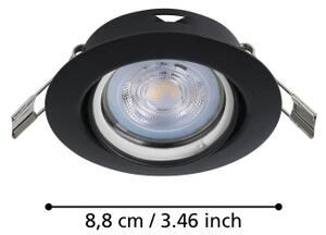Eglo 901755 - К-кт 3x LED Лампа за окачен таван FAVAZZINA 1xGU10/4W/230V черен