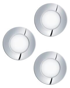 Eglo 98635 - Комплект от 3 енергоспестяващи LED осветителни тела за баня FUEVA, 2,8 W, 230 V, IP44, хром