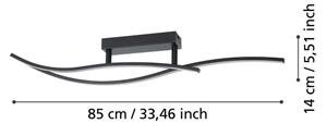Eglo 901206 - LED Плафониера GRISOLIA LED/12W/230V 4000K черен
