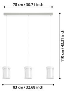 Eglo 901122-LED RGBW Димируем пендел CHIUSELLO-Z 3xLED/3,7W/230V бял