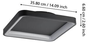 Eglo 901252 - LED Димируем плафон LORETELLO LED/12W/230V черен + д.у