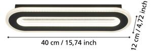 Eglo 901242 - LED аплик MACCHIONI LED/12W/230V 4000K черен
