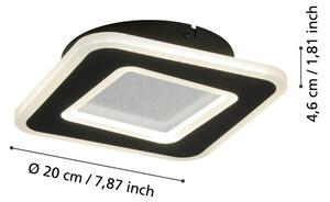 Eglo 901239 - LED аплик MACCHIONI LED/12W/230V 4000K черен