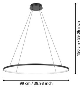 Eglo 901637 - LED Димируем пендел PARRUTA LED/40W/230V черен + д.у