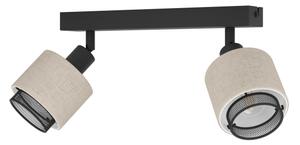 Eglo 43657 - Аплик ROSLEY 2xE14/40W/230V черен/бежов