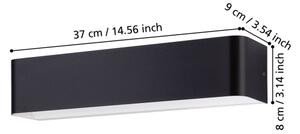 Eglo 901018 - LED аплик SANIA LED/12W/230V 3000K черен