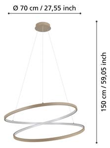 Eglo 901141 - LED Пендел RUOTALE LED/42W/230V 3000K бежов