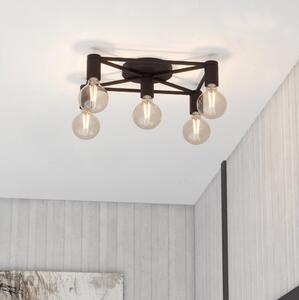Eglo 43721 - Плафон SPEKE 5xE27/40W/230V черен