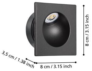 Eglo 900251 - LED Лампа за стълбище ZARATE LED/2W/230V 3000K черен