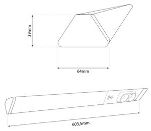 LED лампа за под кухненски шкаф с чекмеджета и USB портове LED/18W/230V 4000K сребрист