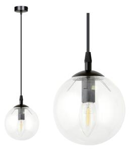 Пендел COSMO 1xE14/10W/230V Ø 14 см черен/прозрачен