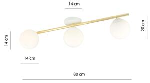 Плафон SPLENDI 3xE14/10W/230V бял/златист