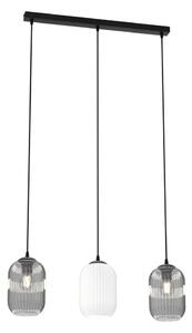 Пендел VERDI 3xE27/15W/230V черен/сив/бял