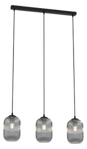 Пендел VERDI 3xE27/15W/230V черен/сив