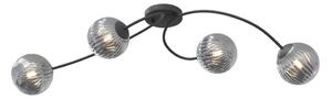 Полилей за повърхностен монтаж VIBRA 4xE14/10W/230V черен/сив