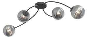 Полилей за повърхностен монтаж VIBRA 4xE14/10W/230V черен/сив
