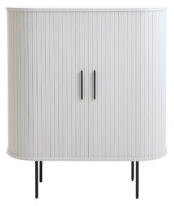 Бяло шкафче с плъзгащи се врати 100x118x40 cm Nola – Unique Furniture