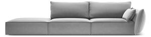 Светлосив кадифен диван десен ъгъл 264 cm Vanda – Mazzini Sofas