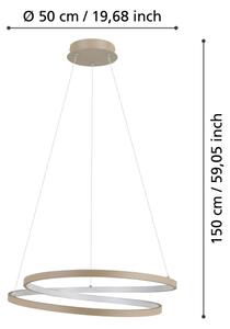Eglo 901139 - LED Пендел RUOTALE LED/36W/230V 3000K бежов