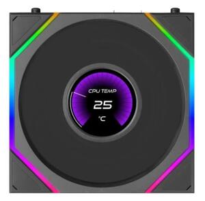 Вентилатор 120mm, Lian Li UNI FAN TL LCD FLEX Reverse Blade, 4-pin, 1900rpm, черен, 1 бр., ARGB подсветка
