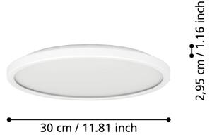 Eglo 901446 -LED Плафон за баня ROVITO 13,9W/230V Ø 30 см IP44 бял