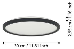 Eglo 901438-LED баня таванно осветление ROVITO 13,9W/230V Ø30cm IP44 черно