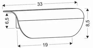 LED Екстериорен аплик LED/12W/230V IP65 черен