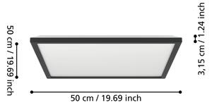 Eglo 901444- LED Плафон за баня ROVITO 17W/230V 50x50 см IP44 черен