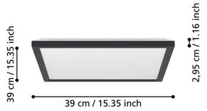 Eglo 901456-LED Димируема лампа за баня ROVITO-R 17,6W/230V 39x39 см IP44 черен + д.у