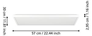 Eglo 901453 - LED баня ROVITO 17,2W/230V 30x57cm IP44 бяло