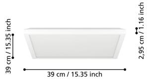 Eglo 901461-LED Димируема лампа за баня ROVITO-R 17,6W/230V 39x39 см IP44 бял + д.у