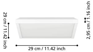 Eglo 901474 -LED RGBW Димируем баня Осветление ROVITO-Z 13,4W/230V 29x29 см IP44 бял