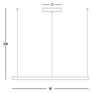 Zambelis 23035 - LED Димируем пендел LED/45W/230V 3000K черен