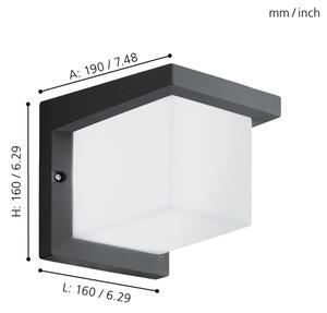 Eglo 95097 - Екстериорна Стенна лампа DESELLA 1 LED/10W/230V IP54