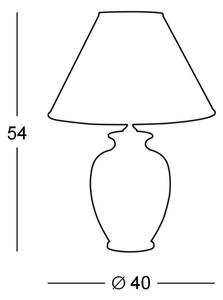 Kolarz A1340.71.Gr - Настолна лампа CHIARA 1xE27/100W/230V бяла/сива ⌀ 40см