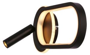 LED стенен аплик MONET LED/13W/230V + LED/2W 3000/4000/6000K черен