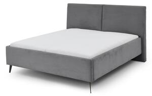 Сиво двойно легло 180x200 cm тапицирано без ламелно дъно Lando – Meise Möbel