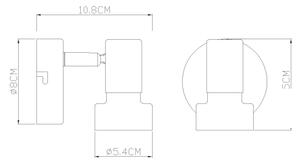 Globo 15548TK - Настолна лампа MAXY 1xE27/40W/230V бял/антрацит
