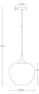 Globo 15548H1K - Пендел MAXY 1xE27/40W/230V Ø 29 см бял/антрацит