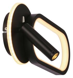 LED стенен аплик MONET LED/13W/230V + LED/2W 3000/4000/6000K черен