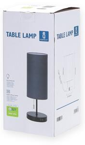Aigostar - Настолна лампа с USB порт 1xE27/40W/230V черен