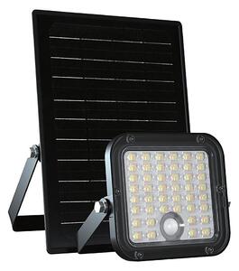LED соларен прожектор с димер, сензор, 10W, 3.7V, 4000/6000K, IP65 + ДУ