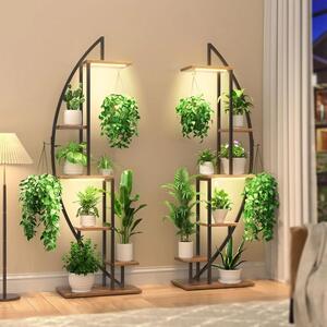 Moonflower™ Стойка за растения във формата на полумесец с осветление
