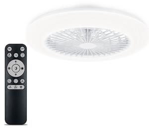 Philips LED тавански вентилатор Amigo на Philips, бял, 49 см, CCT, DC, Затъмняване, Бял, Дневна/трапезария, Пластмаса, Модерен