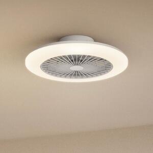 Philips LED тавански вентилатор Amigo на Philips, бял гланц, 58 см, CCT, Затъмняване, Бял, Дневна/трапезария, Пластмаса, Модерен