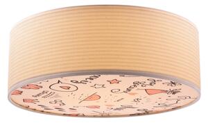 Детска плафониера KIDDY 2xE27/40W/230V бежов/розов