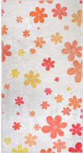 Детски килим подходящ за пране в оранжево цвят слонова кост 80x150 cm Fall Flowers – Vitaus